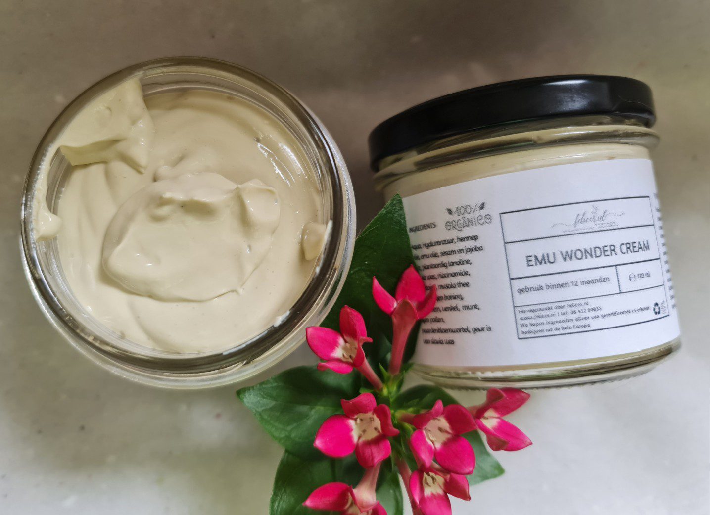 Handgemaakte Emu olie wonder creme - Bulgaarse kruiden - niacinamide - gevoelige en droge huid 120ml - Afbeelding 2