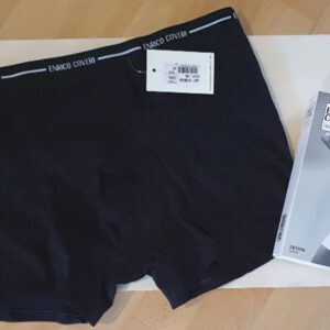 Enrico Coveri Set van 2 stuks mannen boxer in ZWART, katoen, Maat XL/XXL