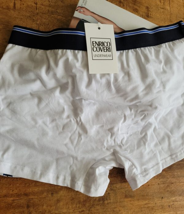 Enrico Coveri set van 3 stuks katoenen heren boxer in kleuren Blauw - Zwart - Wit of Grijs MAAT S - Afbeelding 4