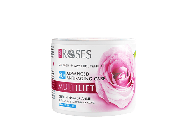 Bulgaarse roze MultiLift gezicht creme voor 60+ - collageen en multivitaminen 50ml