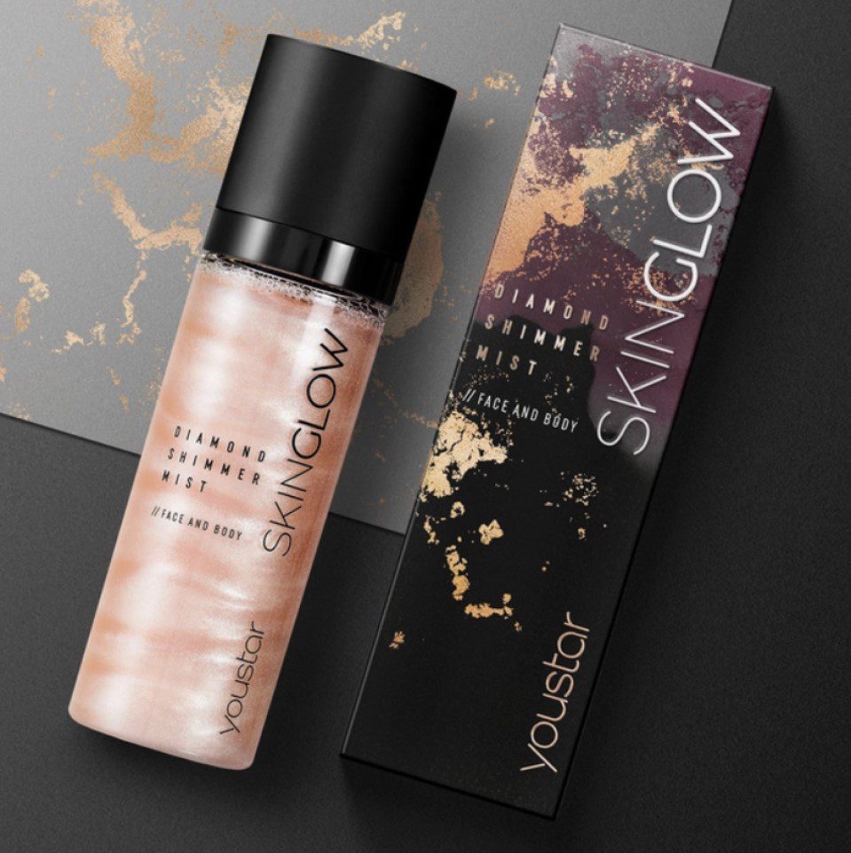 Natuurlijke gezicht parelmoer spray - natuurlijke gloed - Diamond Shimmer Mist - hydrateert de huid 100ml