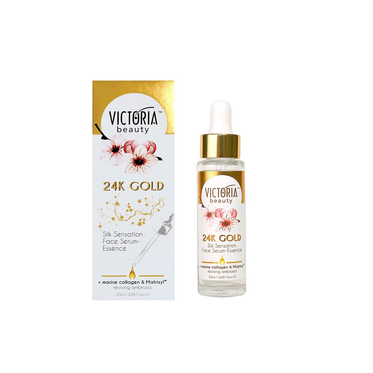 Natuurlijke 24 karaat gouden gezicht serum - zijdezachte gevoel - matrixyl 3000 - peptide - collageen 20ml