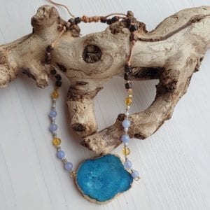 Big kristaal turquoise kleur
