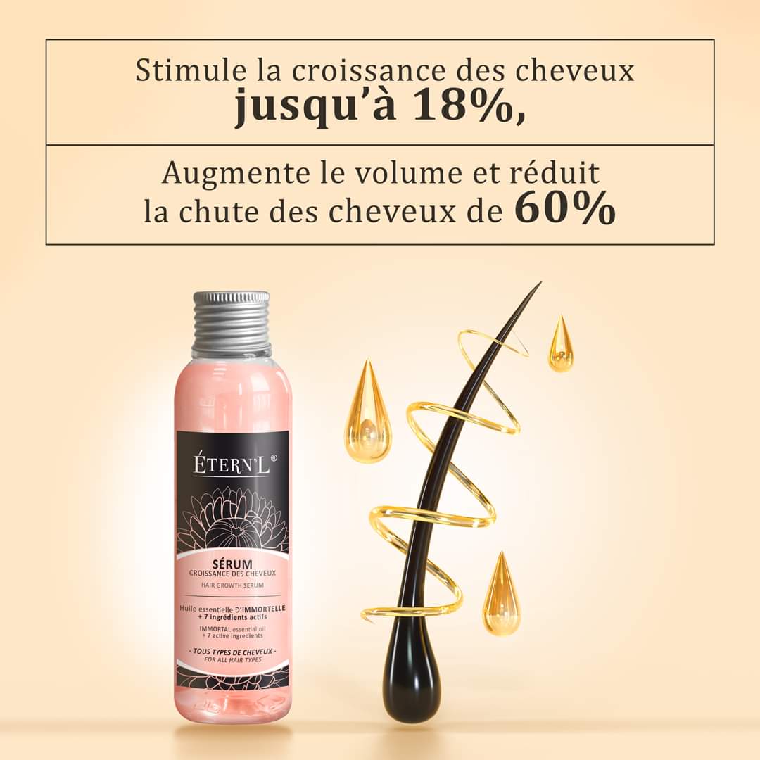 ÉTERN'L Professionele Franse Haar serum tegen haar verlies - stimuleert haar groei - BAICAPIL - PEPSOBIOL - 100ml