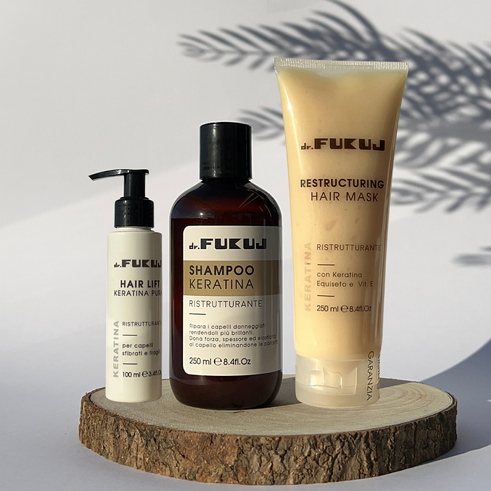 Italiaanse herstructureerde shampoo met keratine - beschadigd haar - volume - structuur van haar 250ml