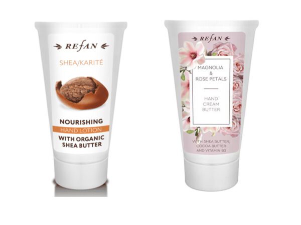 Refan 2 stuks natuurlijk hand boter met Magnolia en rozenblaadjes - shea en glycerine 2x50ml