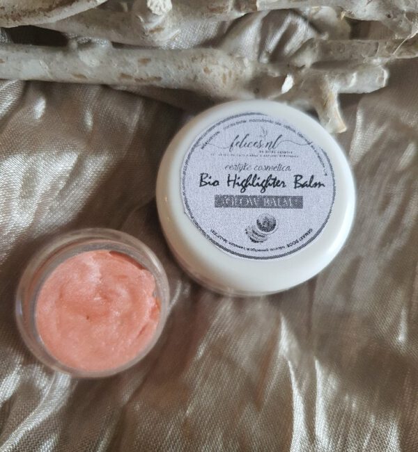 Biologische balsem highlighter - wangen - ogen - lippen - met cacao boter 25ml