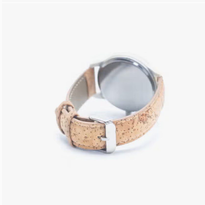 Ecologische Horloge van naturel kurk met extra bandje uniseks - met doos -WA-402-B