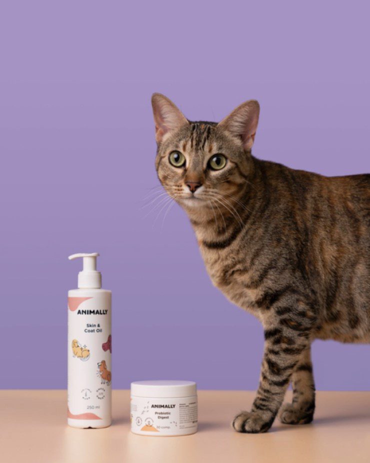 Animally Biologische Dieren Huid- en vachtolie - zwakke en kalle vacht - slechte eetlust - honden en katten 250ml