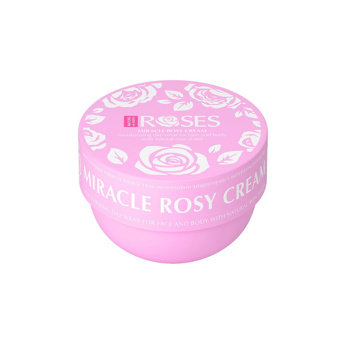 Natuurlijk gezicht en lichaam creme met puur rozen water uit Bulgarije - zachte en aromatische huid 150ml