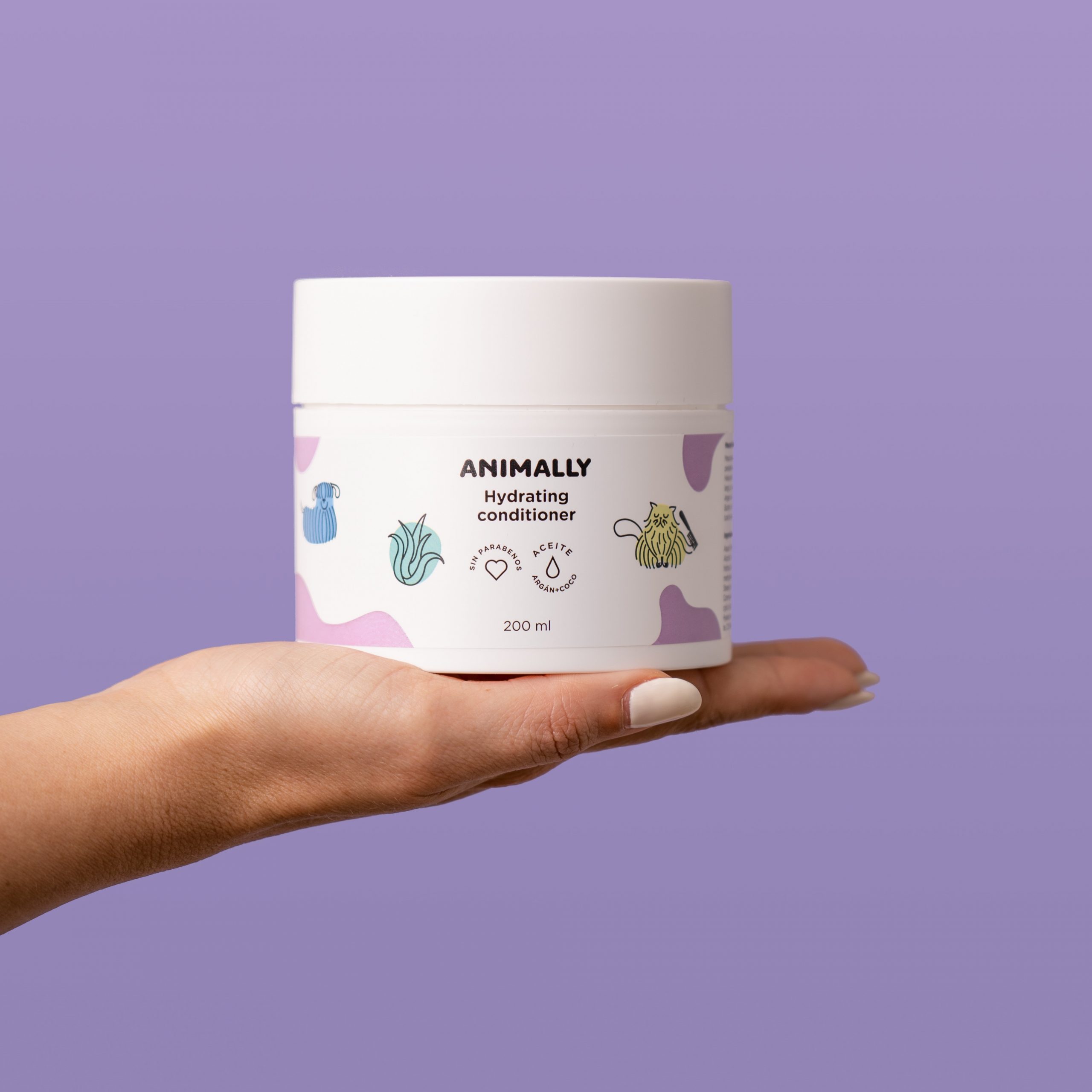 Animally Biologische Dieren Hydraterende conditioner en masker - voor honden en katten 200ml