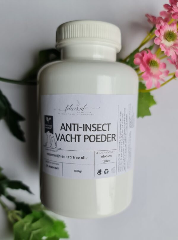 Natuurlijke Insecten - vlooien en teken dieren poeder - natuurlijk - risicovrij - kiezelzuur - neem poeder 100gr - Afbeelding 2