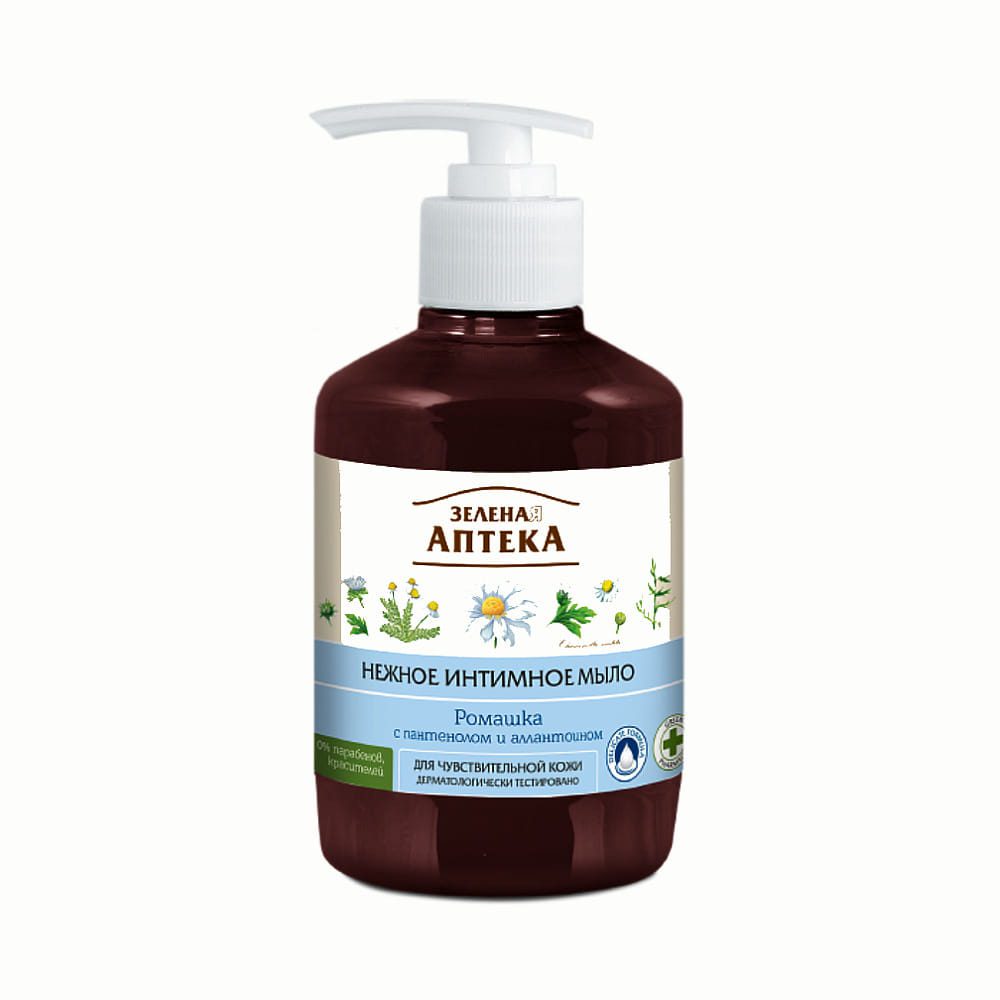 Natuurlijke en puur intieme was gel - Kamille - Allantoïne - respecteert de huid  370ml
