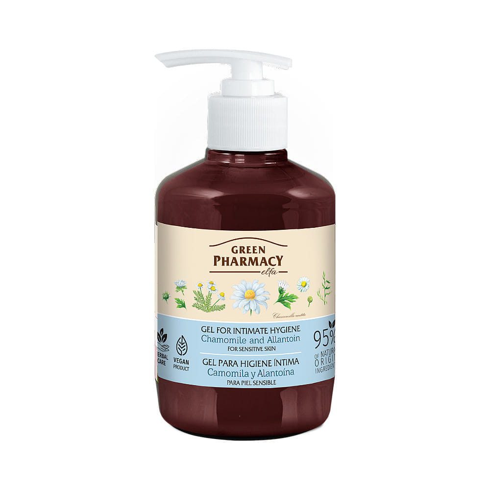 Puur natuurlijk Gel voor intieme hygiëne - Kamille en allantoïne - respecteert de huid 370ml