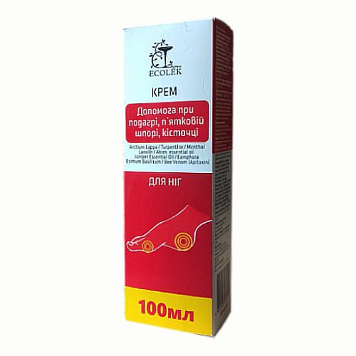 Natuurlijke Voetcrème tegen jicht - bijen gif - Klis en terpentijn - verlicht zwelling en pijn - 100ml
