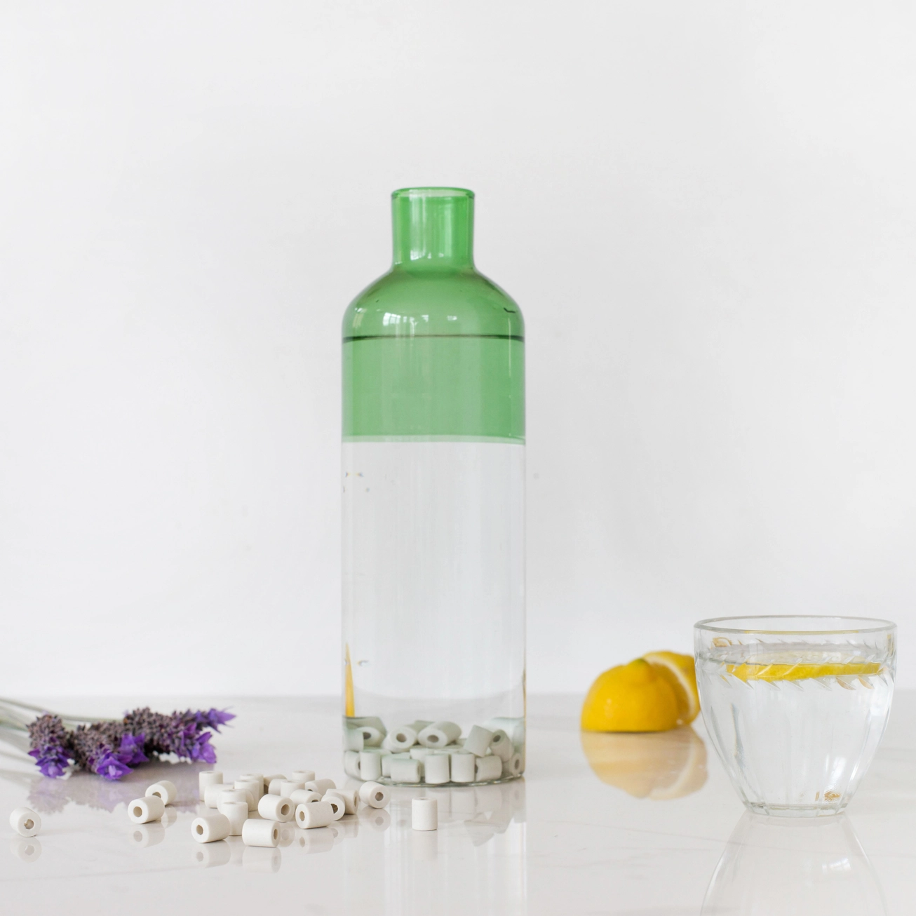 Ecologische multifunctionele keramische kralen - water zuiveren en smaak verbeteren - was zuiveren - filter - 50st Grijs kleur