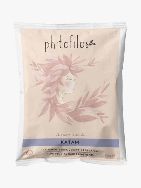 Gecertificeerde haar henna, KATAM - DONKER PAARSE TINTEN 100gr - Afbeelding 2