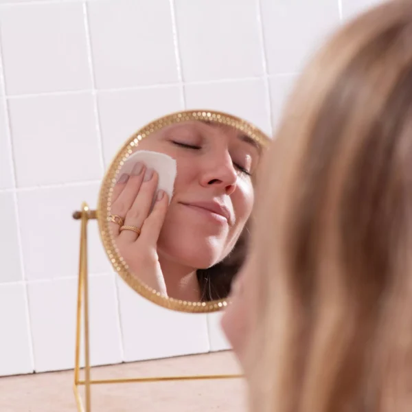 5x Wasbare katoenen make-up doekjes - gezicht doeken - duurzame product - gemaakt in Frankrijk - 8x8cm - Afbeelding 2