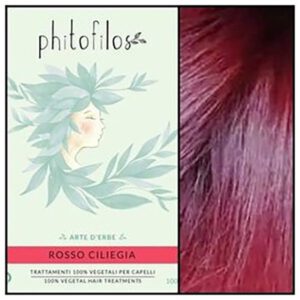 Phitofilos biologische en gecertificeerde henna in KERSENROOD  (Rosso Ciliegia) 100g