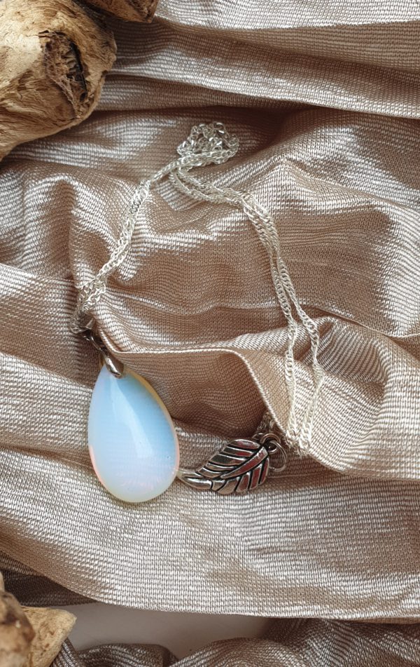 Ketting van staal en Opaal hanger - Afbeelding 3