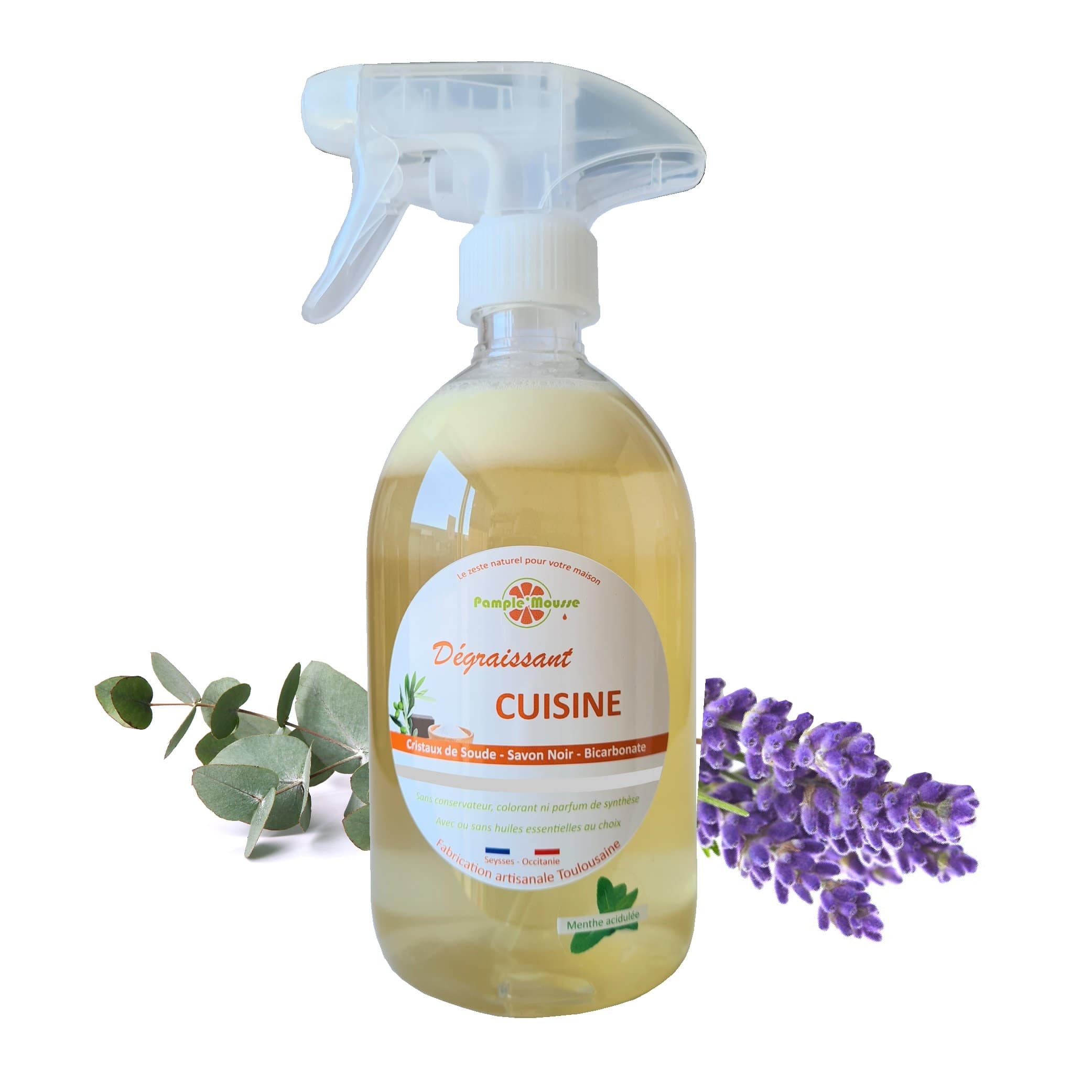 100% Plantaardige Marseille keuken spray reiniger LAVENDEL- reinigt - ontvet - Marseille zeep 500ml
