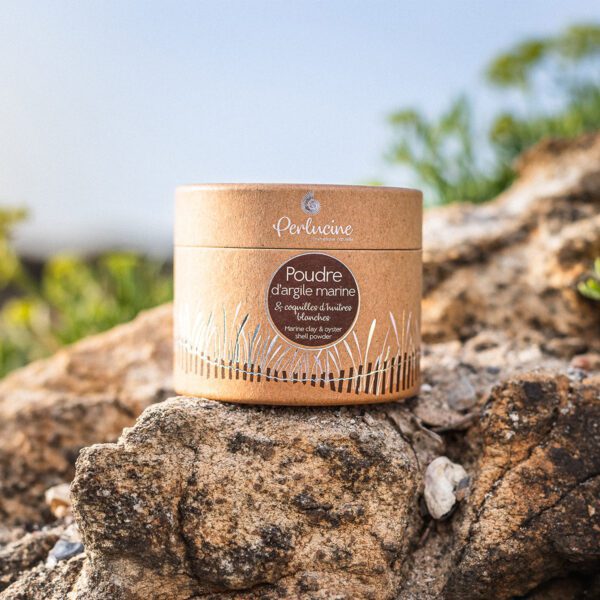Luxurieuze biologische Marine klei poeder met witte oesterschelpen - gezicht masker maken - verjongt - zuivert de huid 200gr