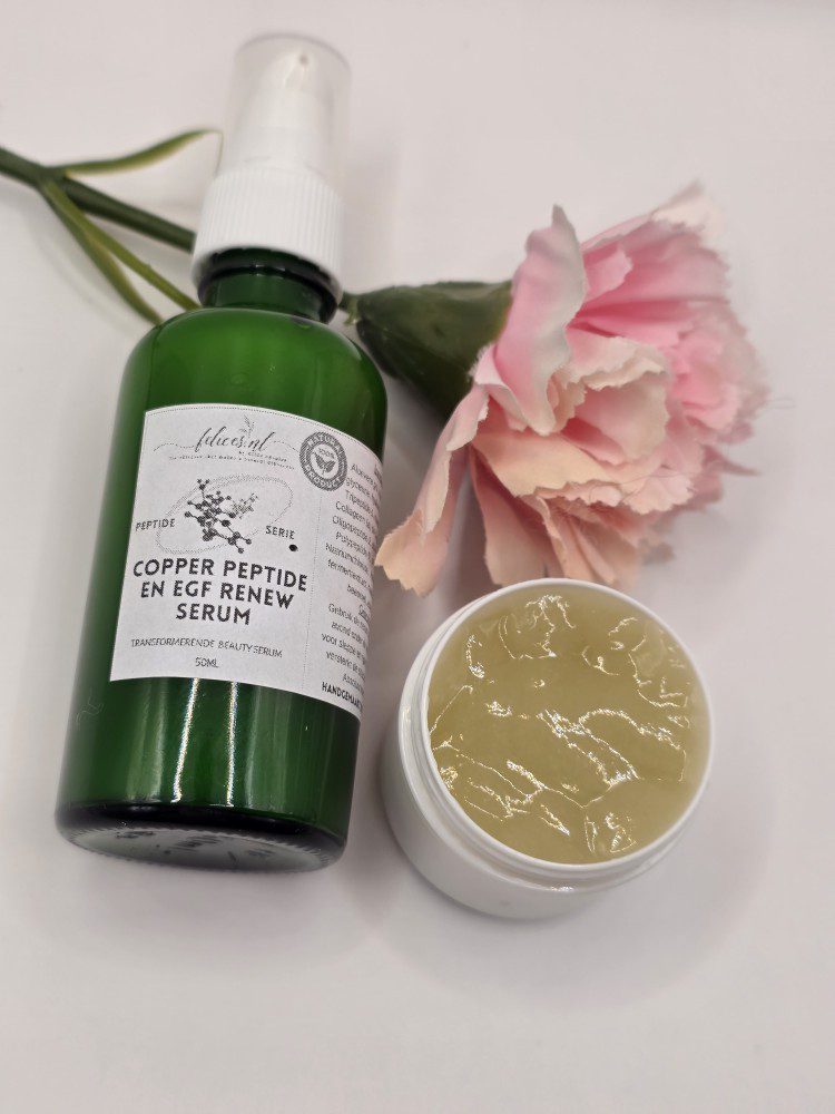 Handgemaakte ultimate gezicht serum met Koper peptide en EGF - lift serum rozenbottel olie - 50ml