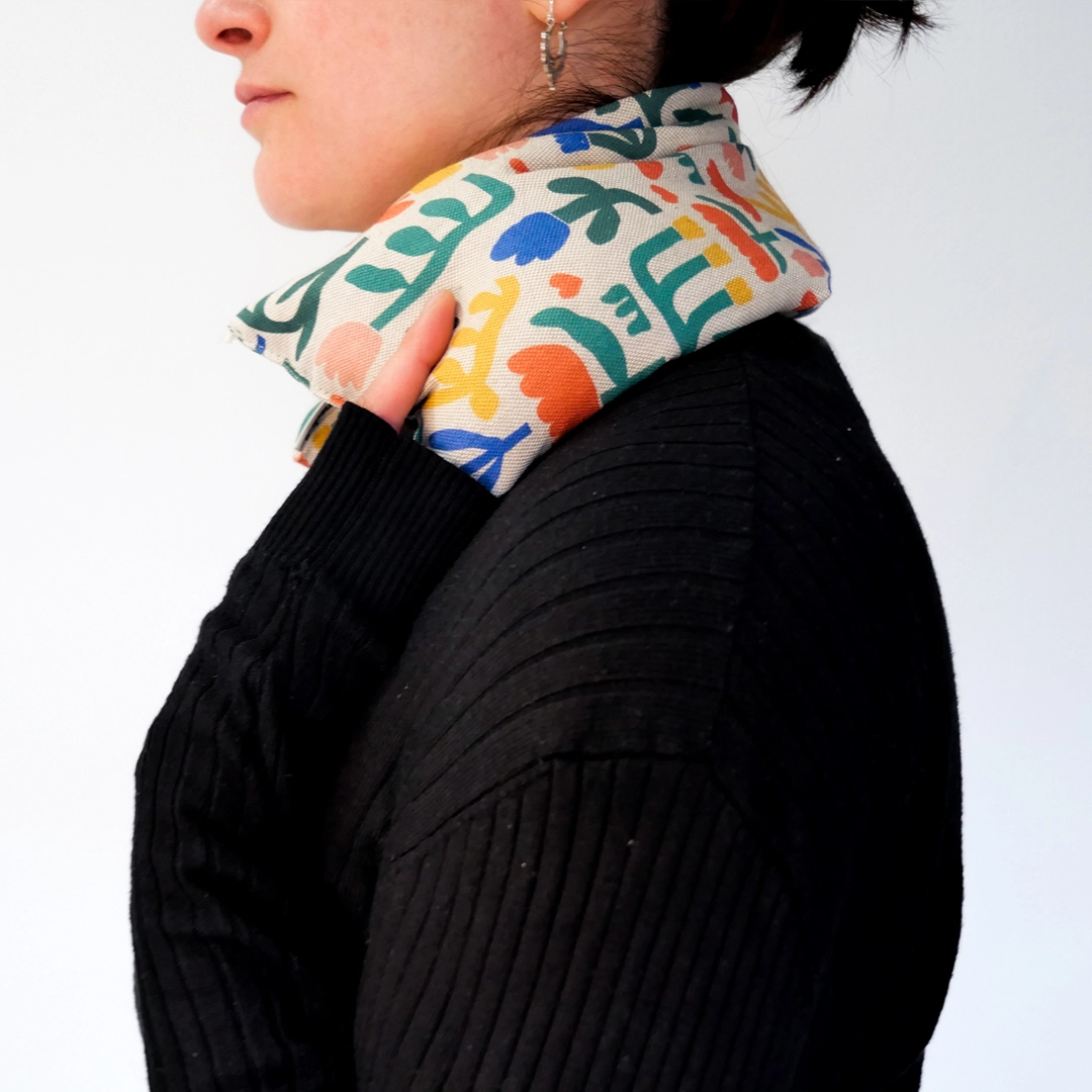 Doeltreffende thermische warmte kussen voor nek pijn - rug en schouder pijn - lavendel en tarwezaden 1st