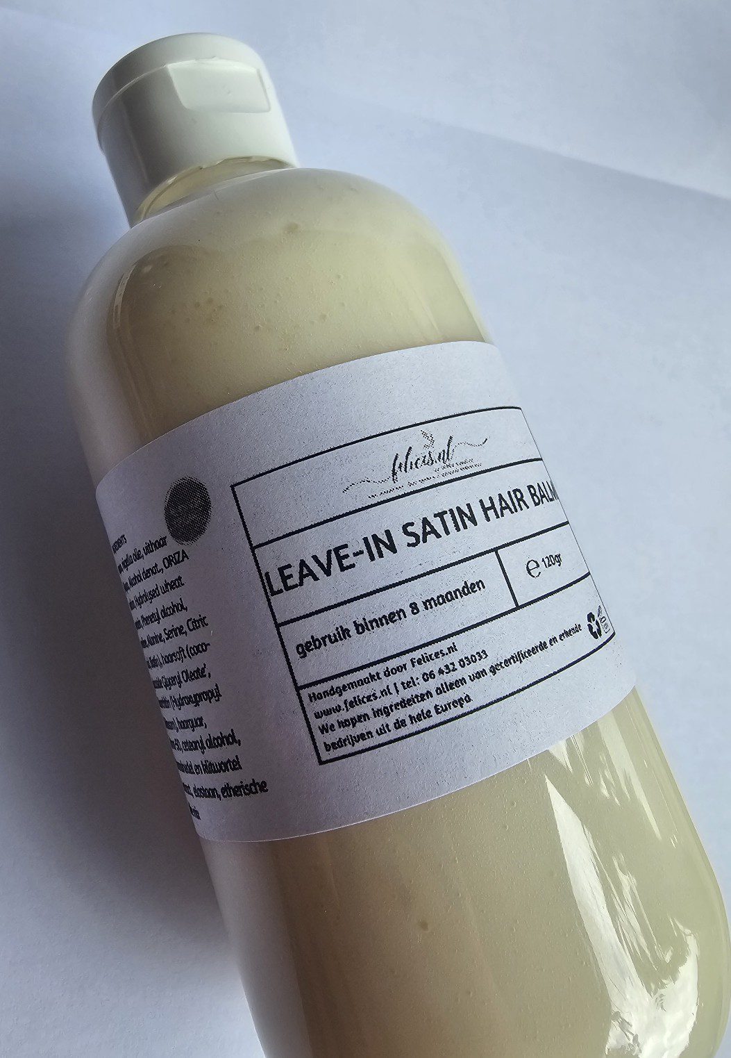 Leave-in haar satijn balsem - geschikt voor mannen en vrouwen natuurlijke glans en voeding - verzacht haar - definieert krullen - verzwaart niet 250ml - Afbeelding 3