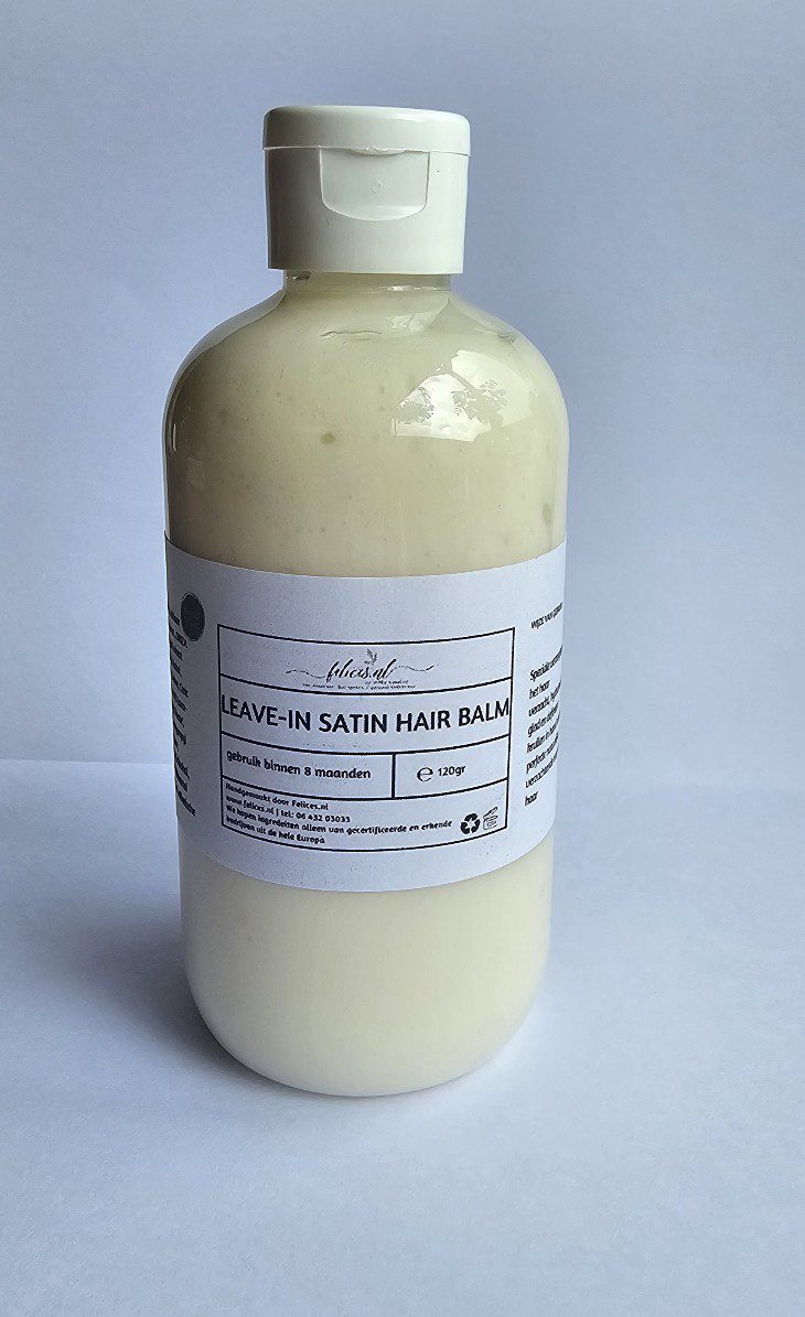Leave-in haar satijn balsem - geschikt voor mannen en vrouwen natuurlijke glans en voeding - verzacht haar - definieert krullen - verzwaart niet 250ml - Afbeelding 4