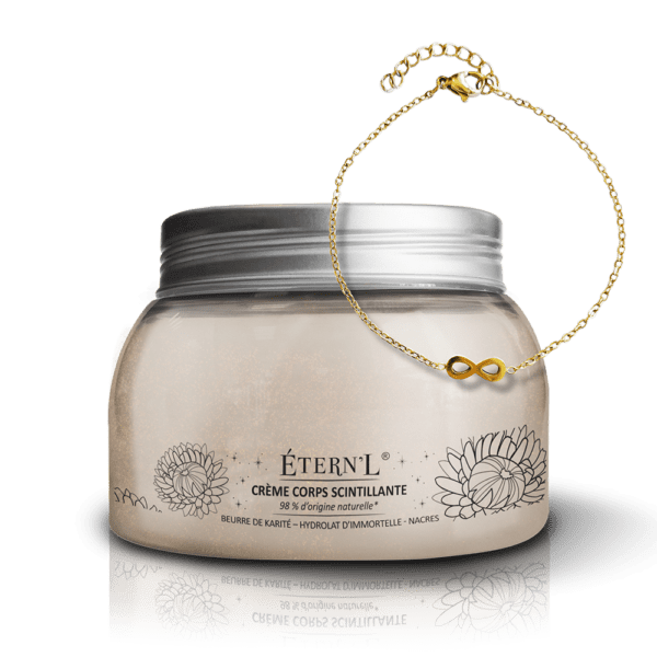ÉTERN'L goddelijke Franse sparkelende body boter met ARMBAND - Immortelle-bloemextract 300ml
