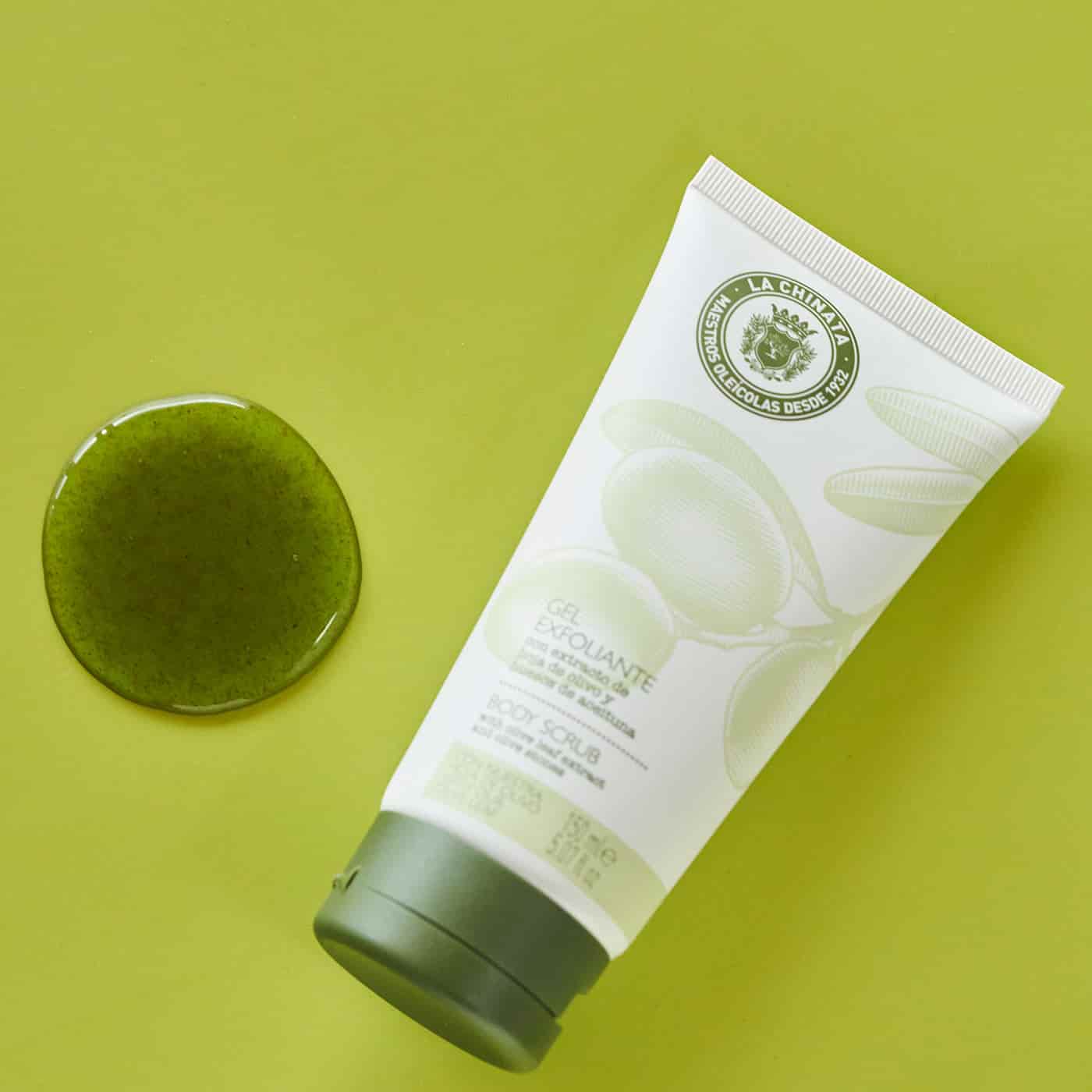 LaChinata Exfoliërende gel van biologische olijfolie en olijfoliepitten - anti-cellulitis 150ml