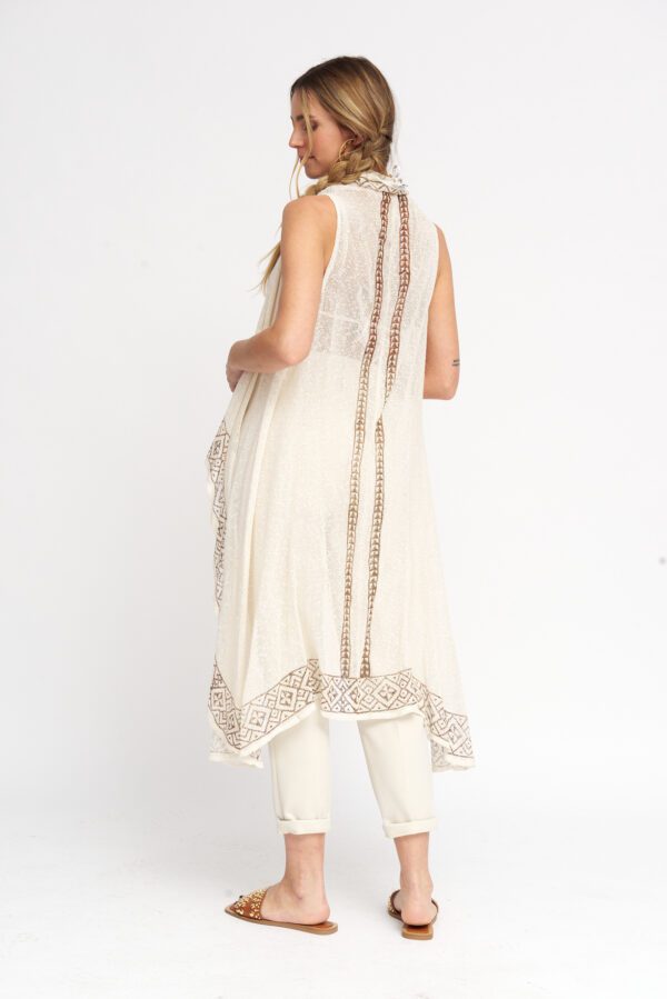 Katoenen doorzichtige kimono voor zomer dagen - doorzichtig - diverse kleuren maat 38 - Afbeelding 10