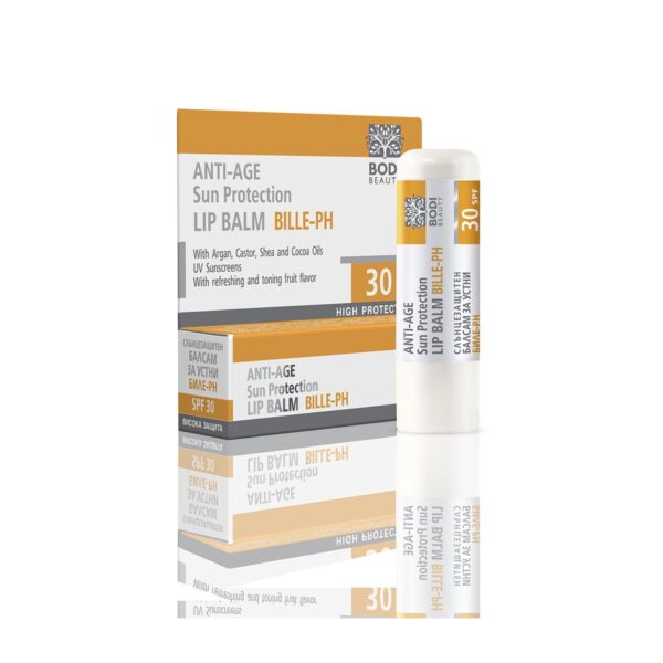 2 stuks Natuurlijke Zonnebrand lippenbalsem SPF 30 hoge bescherming met cacao en shea boter 2x4gr