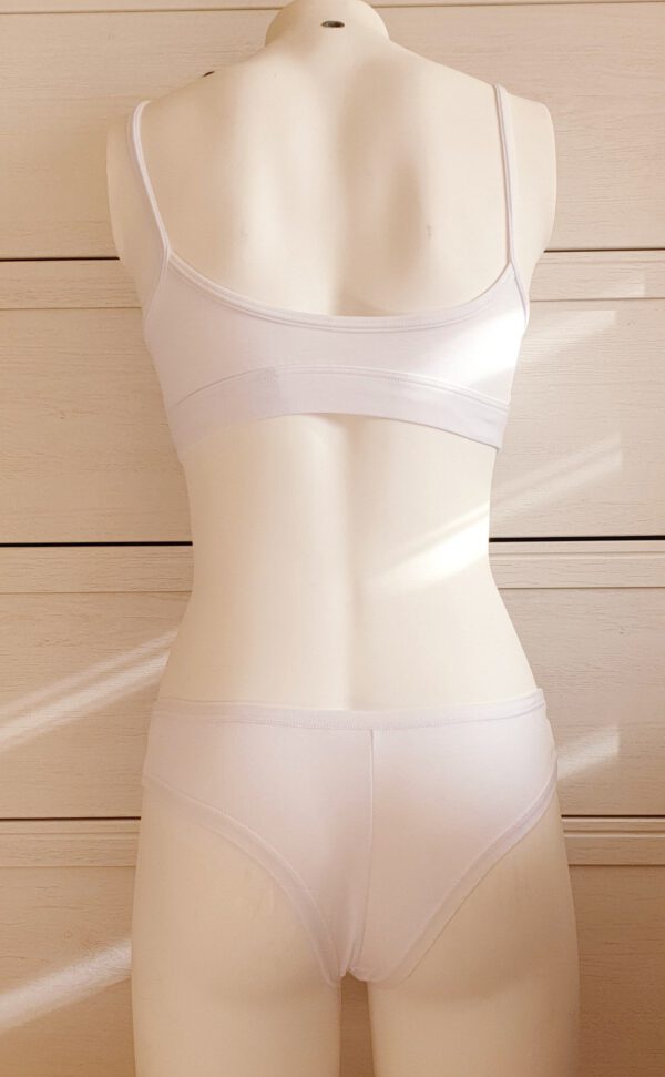Italiaanse sport lingerie set, sport beha en slip, WIT, Maat L