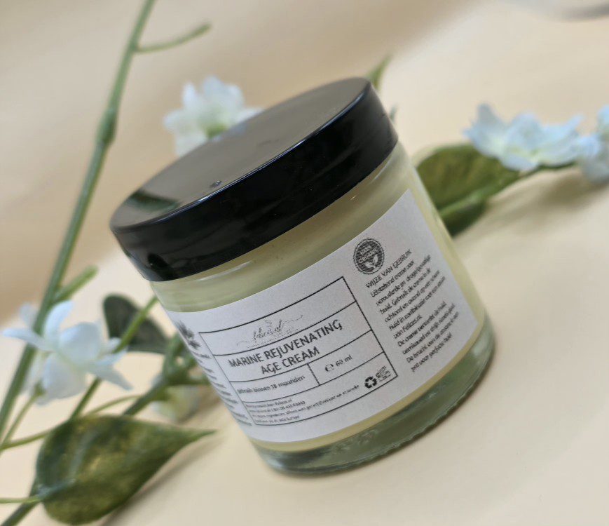 Handgemaakte biologische marine gezicht creme - zee collageen - zee elastaan - rozenbottel - lift de huid 60ml