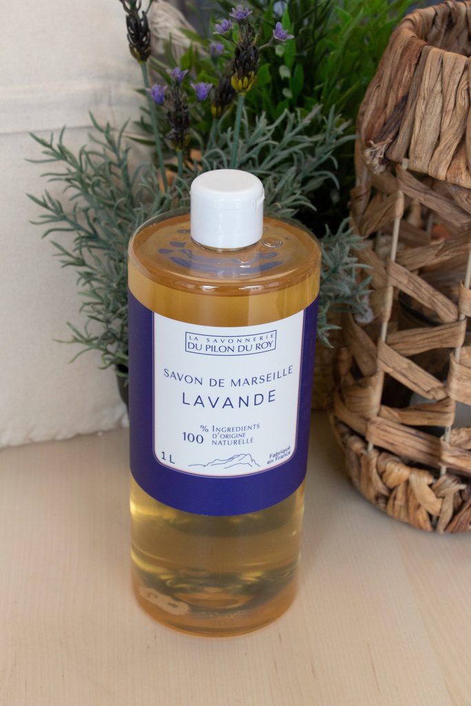 Biologische Marseille vloeibare zeep met Lavendel - douchegel - gevoelige huid  - shampoo - zacht haar 1L