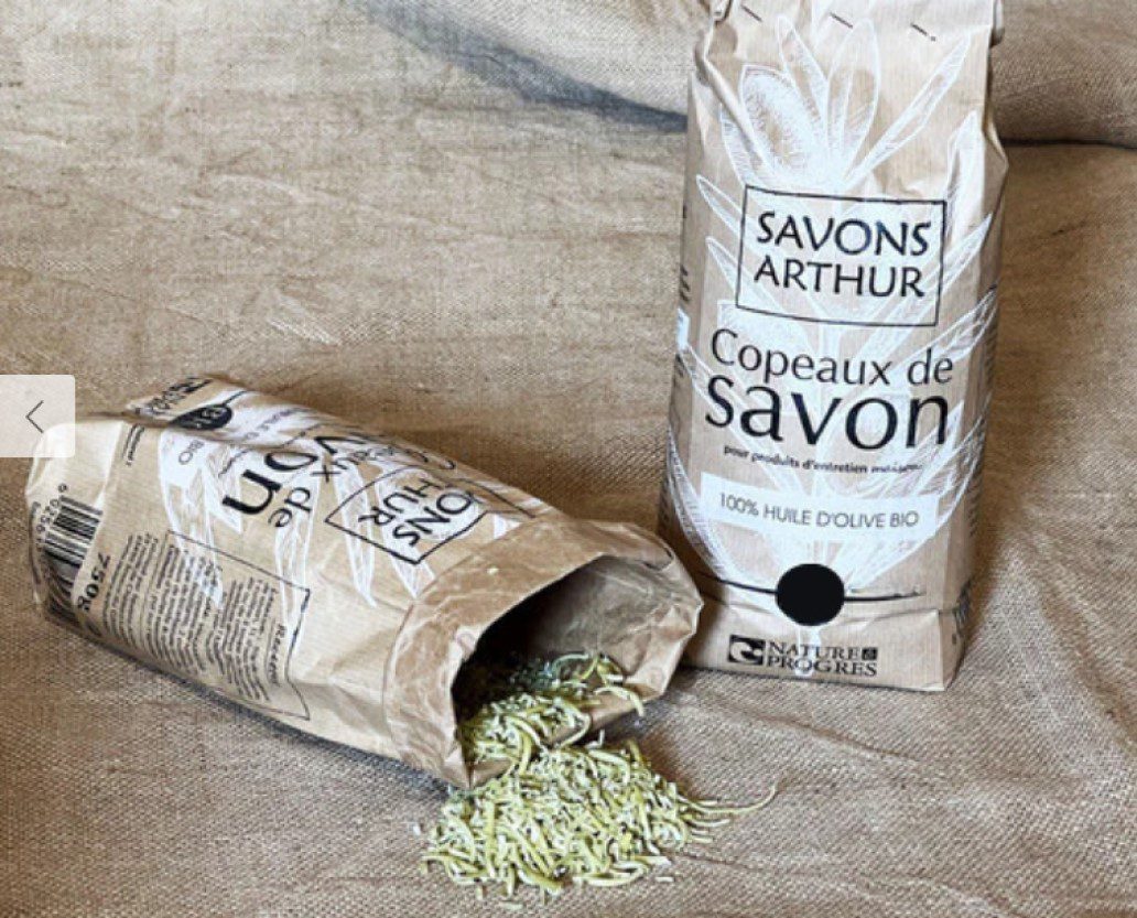 Organische Marseillezeep vlokken klaar voor afwas - navul - milieu vriendelijk - puur - schone was - baby was 80gr - Afbeelding 4