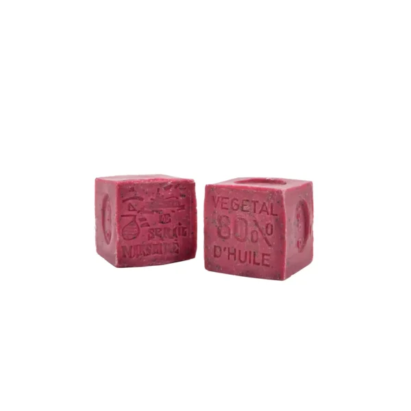 ECOCERT 2 stuks Geurende Marseillezepen RODE WIJNSTOK en ROZENBLAADJES - vierkanten zeep blokken -haar en huid - 2x150 gram - Afbeelding 6