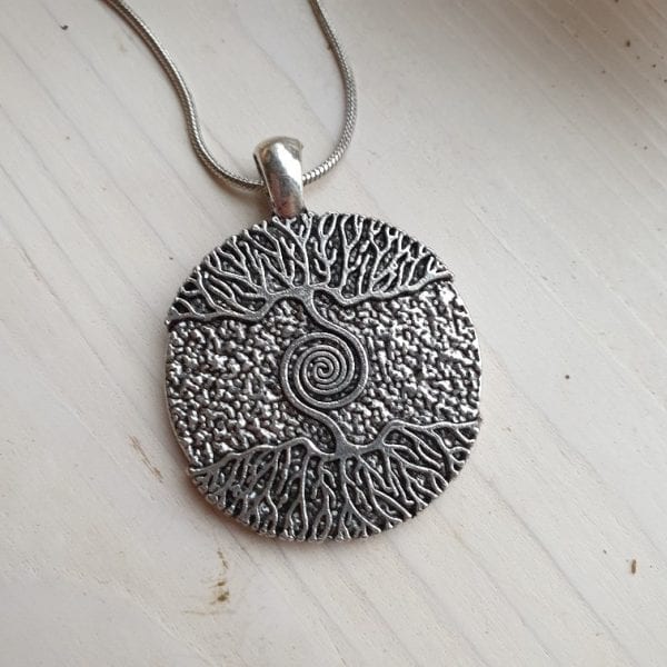Metalen tree of life ketting