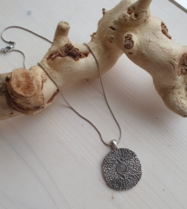 Metalen tree of life ketting - Afbeelding 2