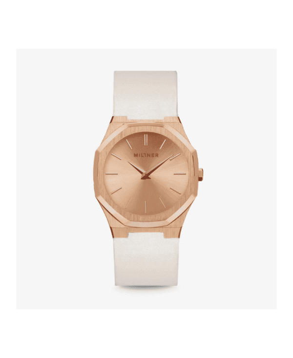 Millner Spaanse merk horloge voor dames - vrouwen - TAN kleur leren armband - polshorloge - design -  Oxford S Sand