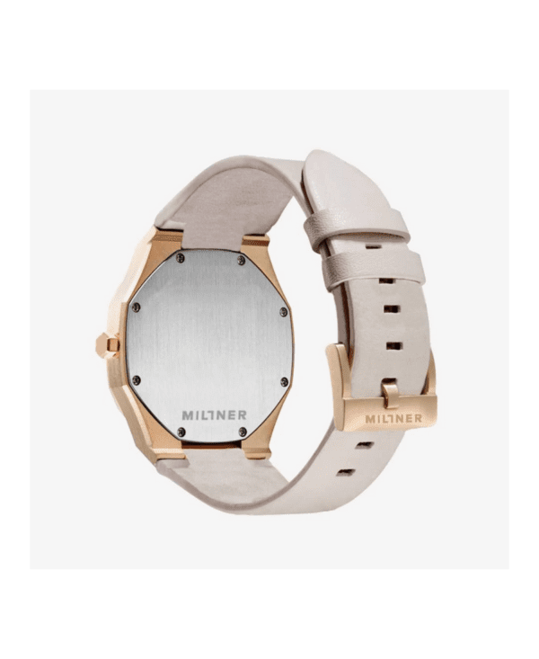 Millner Spaanse merk horloge voor dames - vrouwen - TAN kleur leren armband - polshorloge - design -  Oxford S Sand - Afbeelding 2