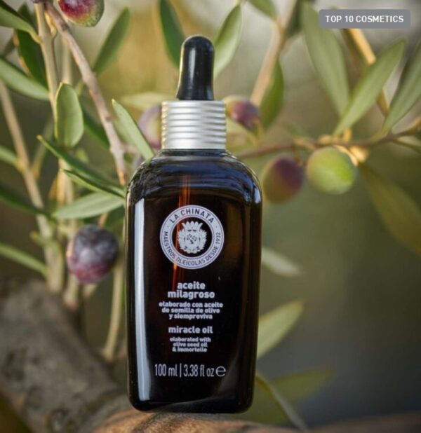 La Chinata Miracle Oil - wonder olie voor gezicht - lichaam - haar - olijfolie - vitamine E - immortelle extract 100ml - Afbeelding 3