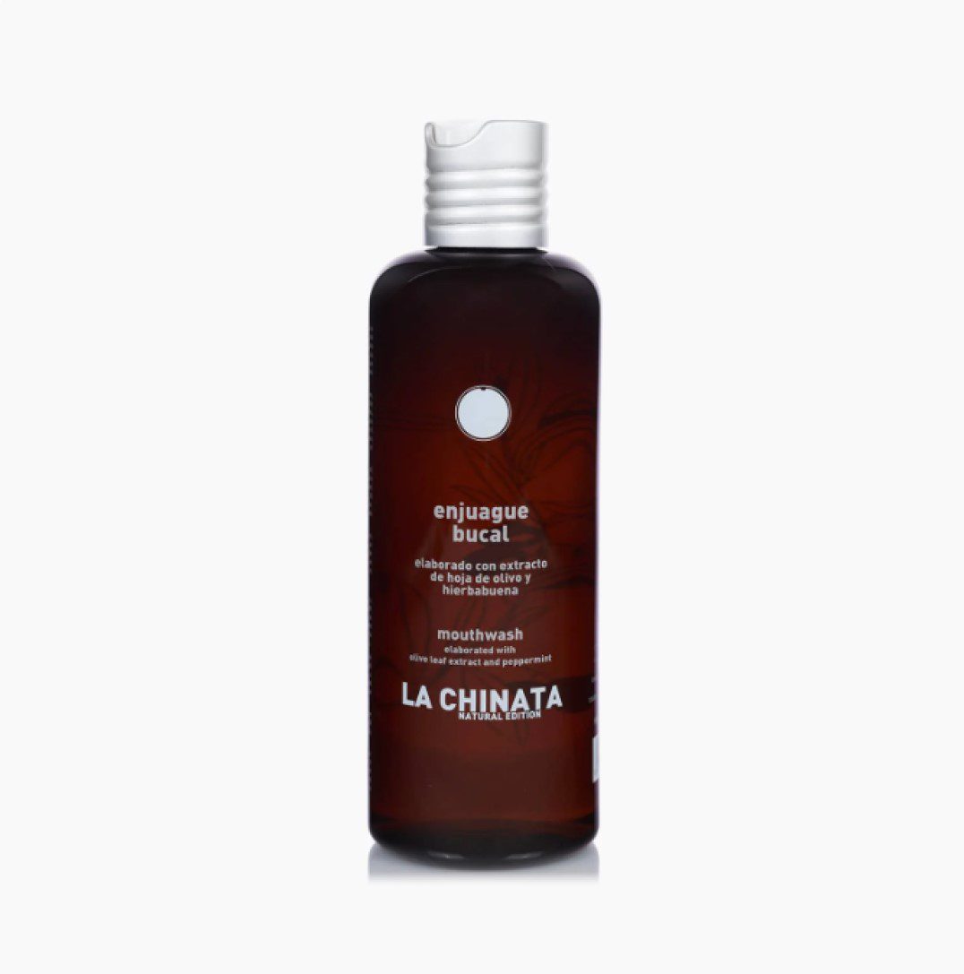 LaChinata natuurlijk Mondwater met olijfblad extract - munt - aloe vera - antiseptisch, helend en kalmerend 250ml