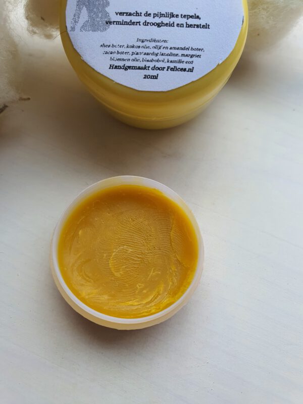 Vegan nipple balm - bio tepel balsem voor pijnlijk - droge huid 20ml - Afbeelding 2