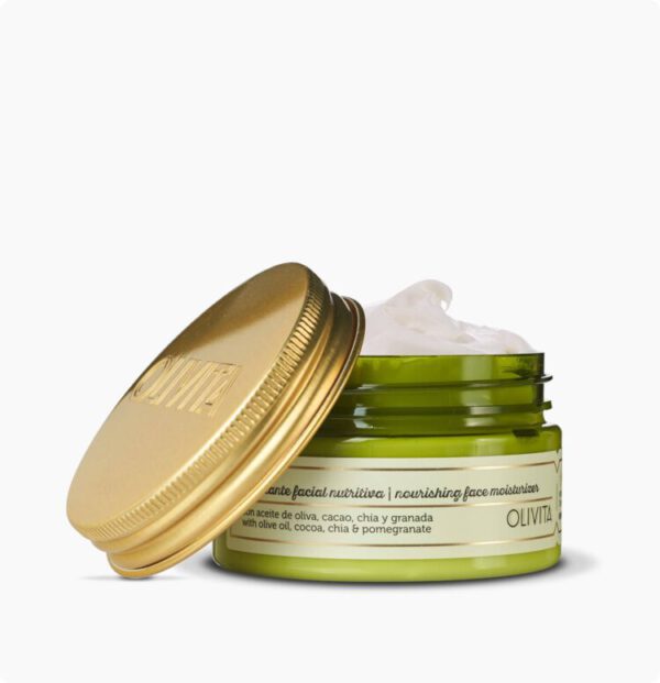 Ecocert Voedende gezichtscrème met bio olijfolie, cacao, chia en granaatappel 60ml