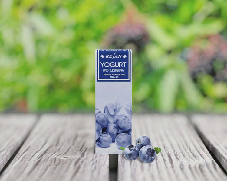 Refan natuurlijke parfum olie roll-on van Yoghurt en Vlierbessen- langhouden alcoholvrij geur 10ml