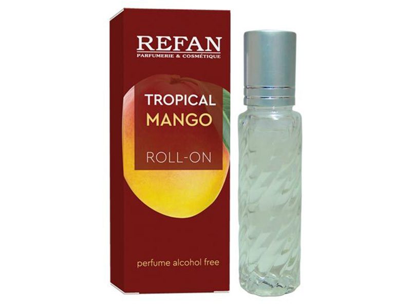 Refan natuurlijke parfum olie roll-on van Tropische Mango- langhouden bloemig geur 10ml