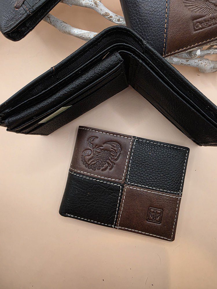 100% leren Portemonnee voor mannen - diverse modellen - zonder sluiting - Afbeelding 2